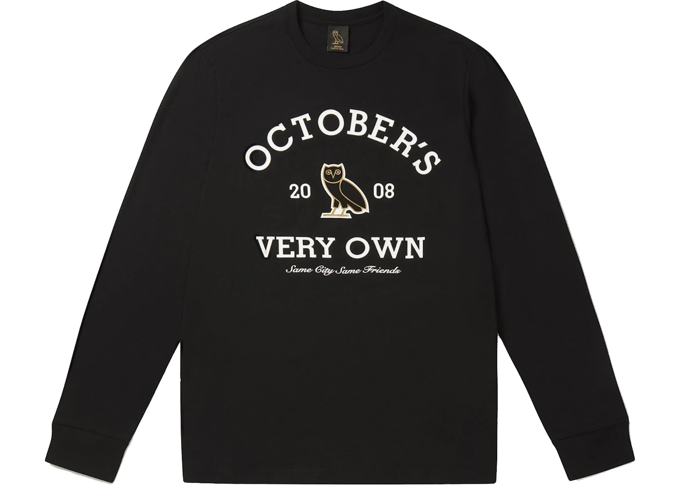 OVO Collegiate Longsleeve T-Shirt Black