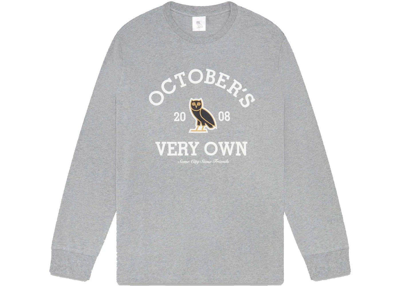 OVO Collegiate Longsleeve T-Shirt Heather Grey