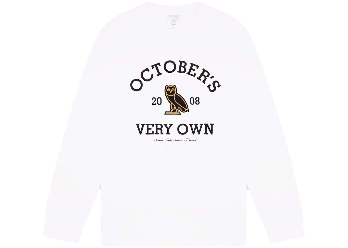 OVO Collegiate Longsleeve T-Shirt White