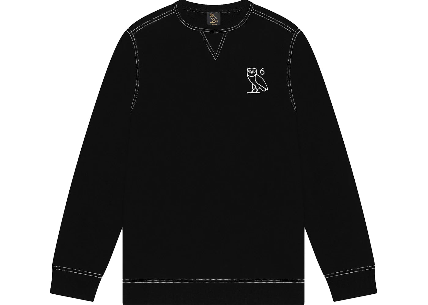 OVO Contrast Stitch Crewneck Black