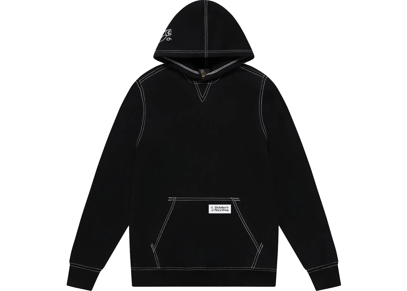 OVO Contrast Stitch Hoodie Black