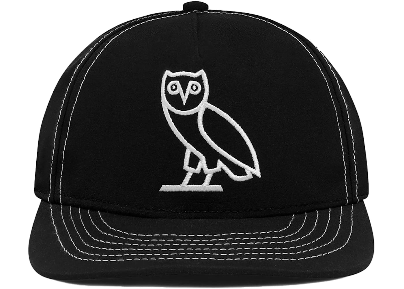 OVO Contrast Stitch Snapback Hat Black