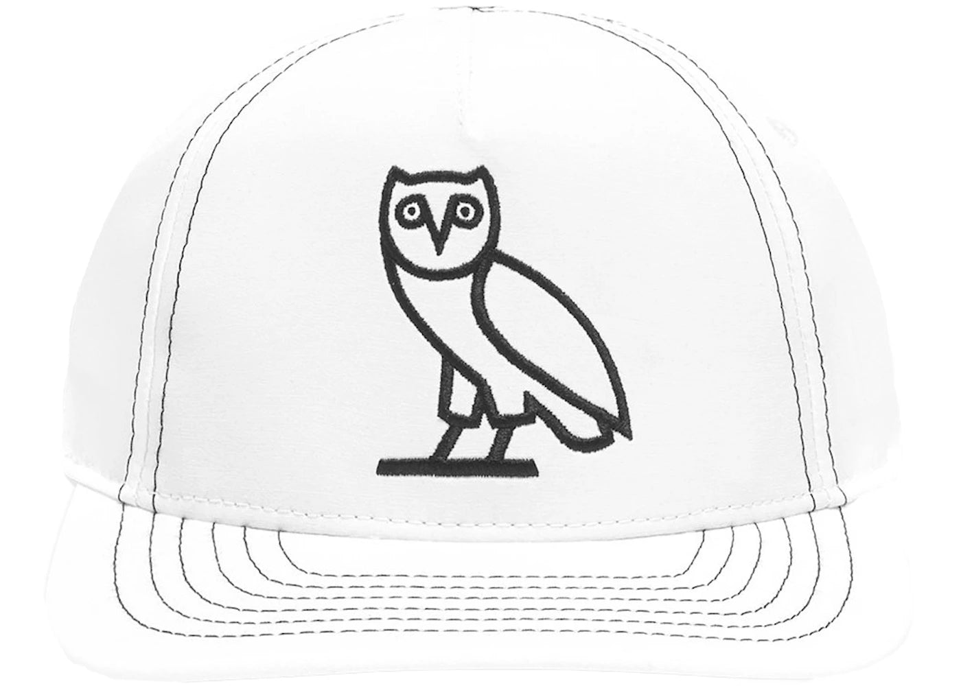 OVO Contrast Stitch Snapback Hat White