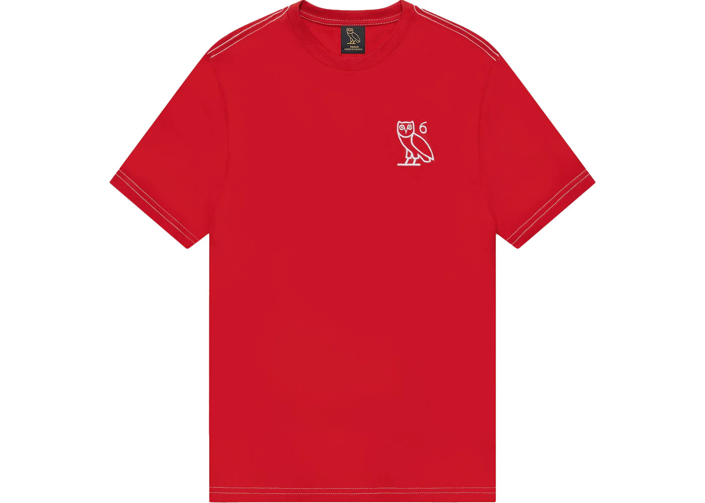 OVO Contrast Stitch T-shirt Red