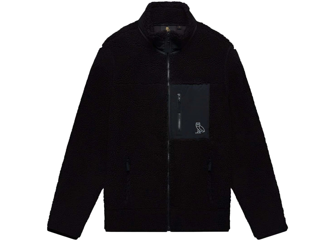 OVO Deep Pile Sherpa Fleece Jacket Black