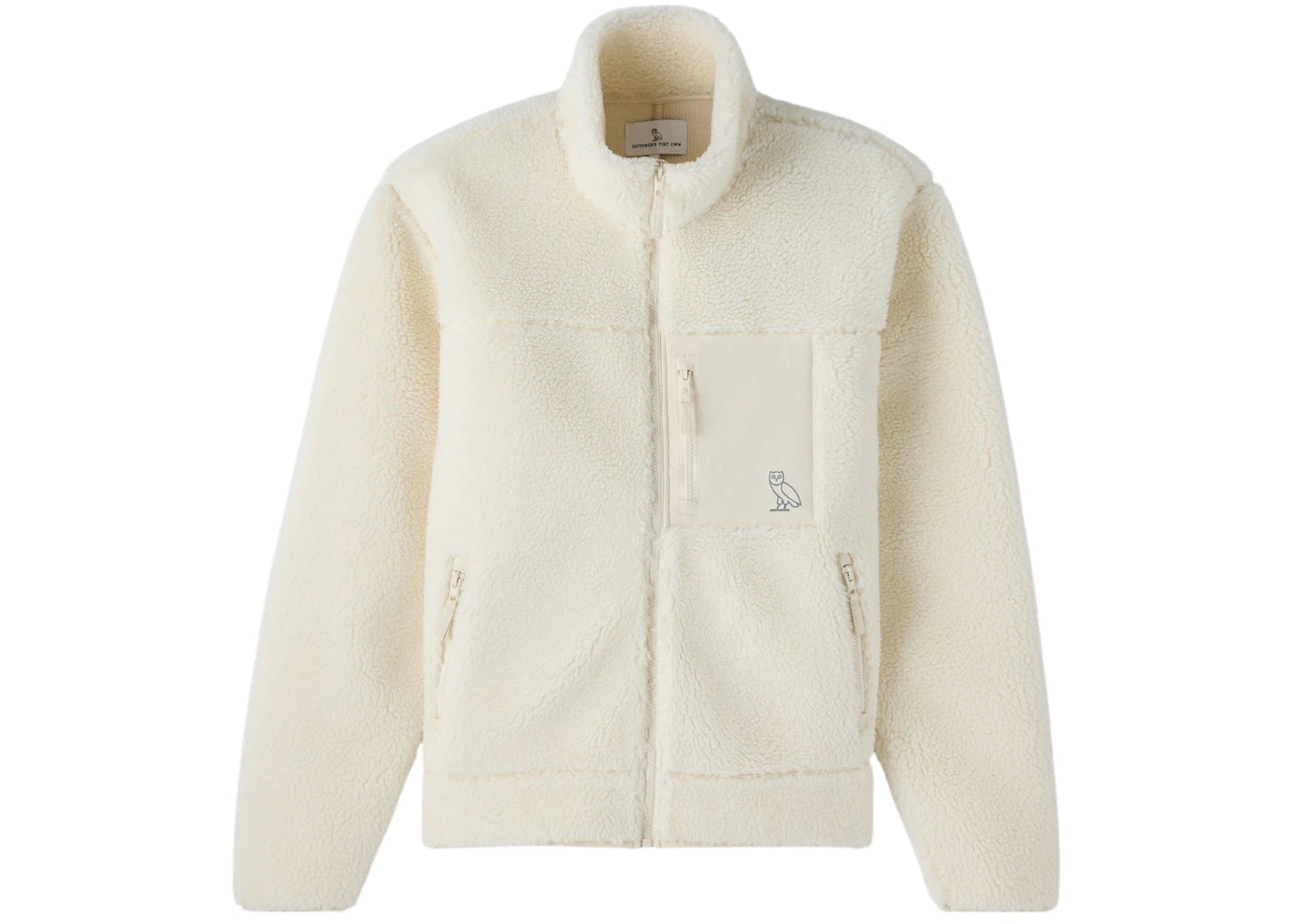 OVO Deep Pile Sherpa Full-Zip Jacket Cream