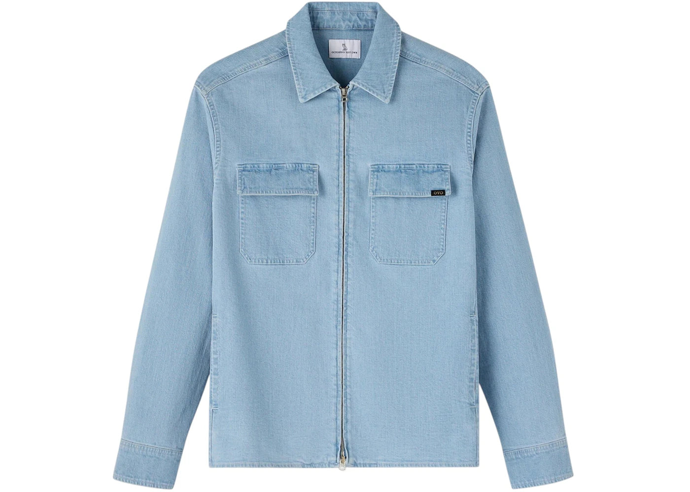 OVO Denim Zip-Up Shirt Washed Denim