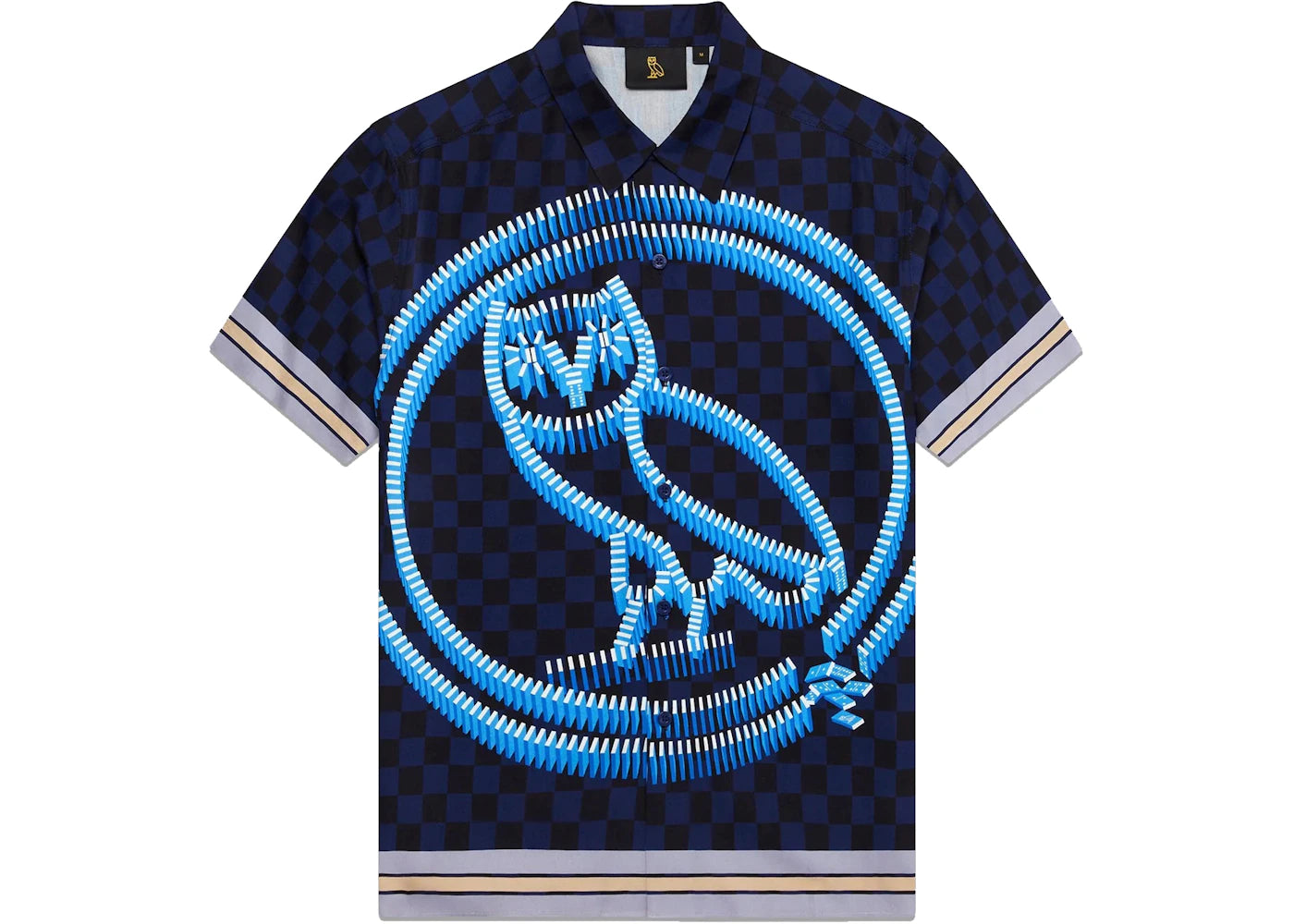 OVO Domino Owl Silk Shirt Navy