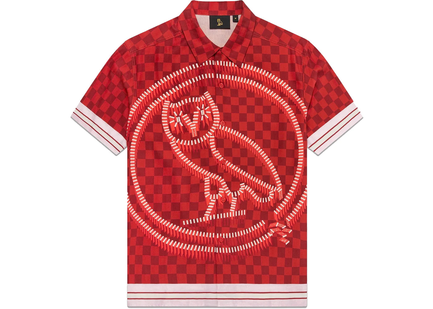 OVO Domino Owl Silk Shirt Red