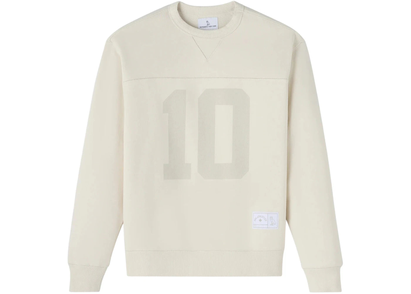 OVO Enzyme Washed Panelled Crewneck Beige
