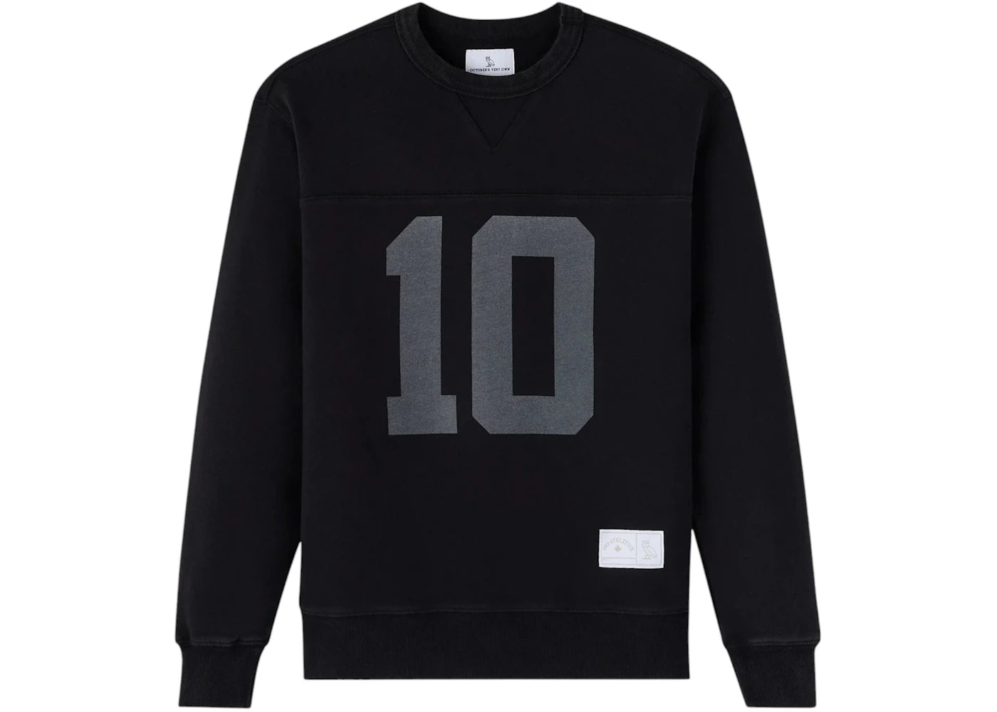 OVO Enzyme Washed Panelled Crewneck Black