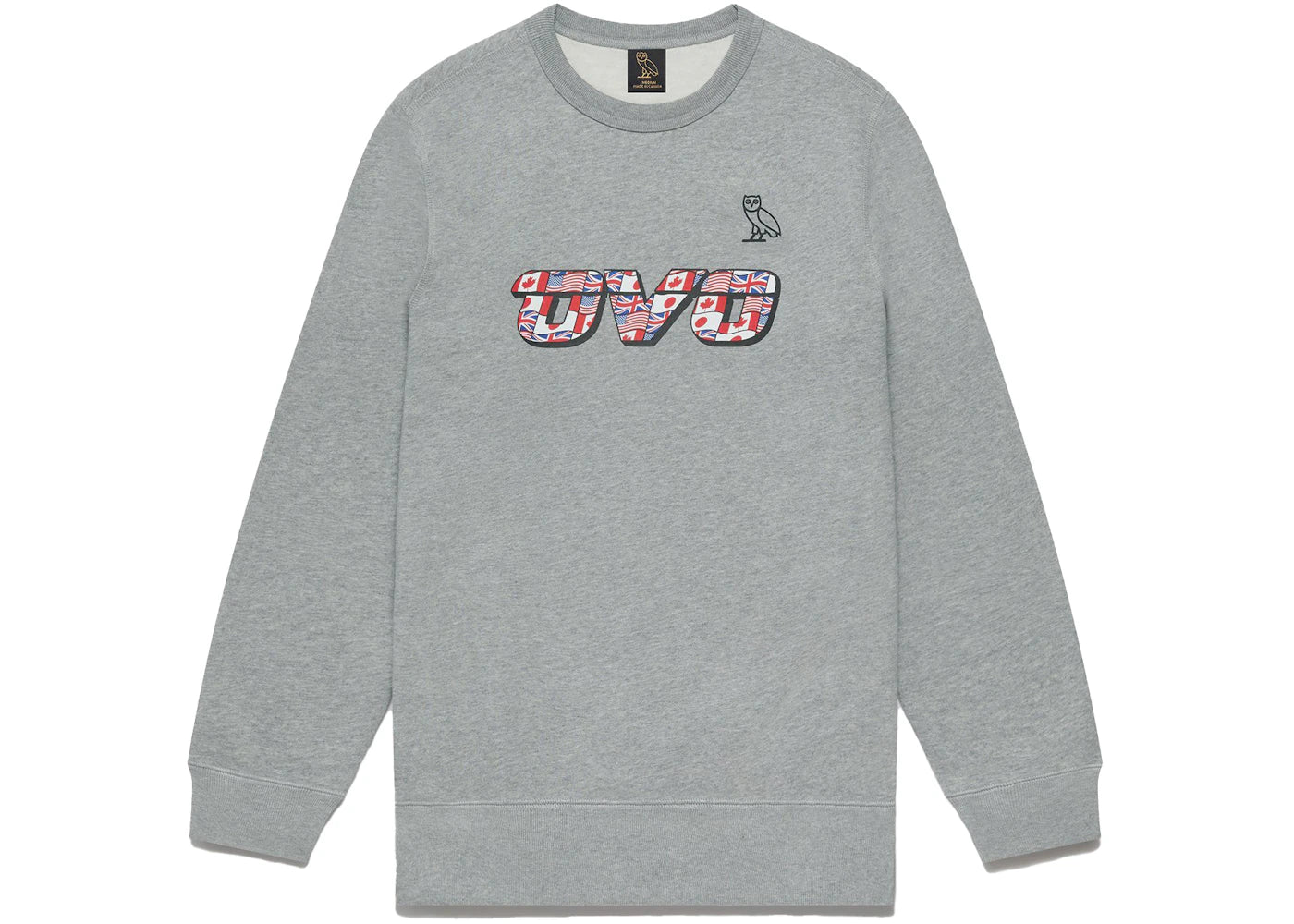 OVO Flag Runner Crewneck Heather Grey