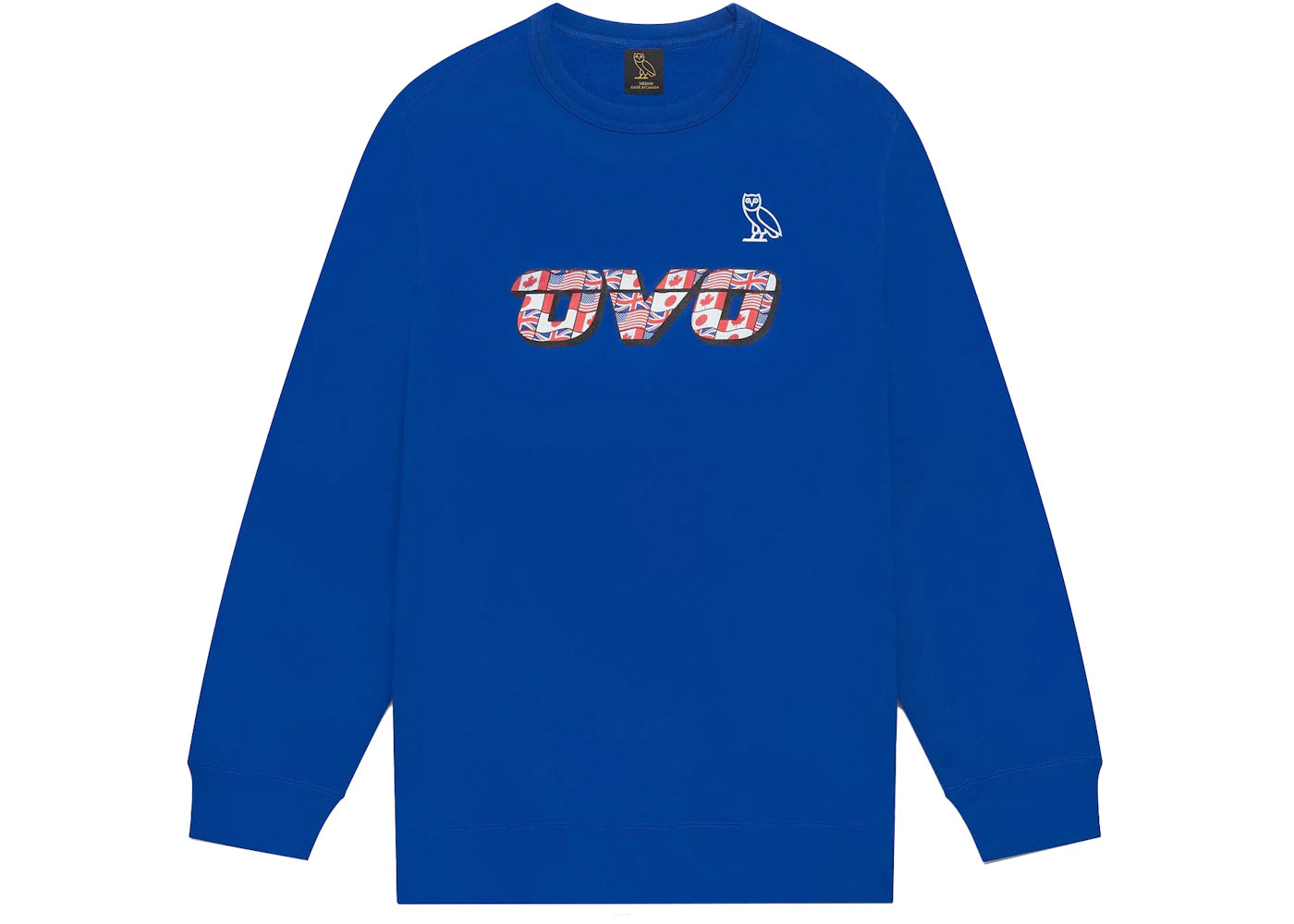 OVO Flag Runner Crewneck Royal Blue