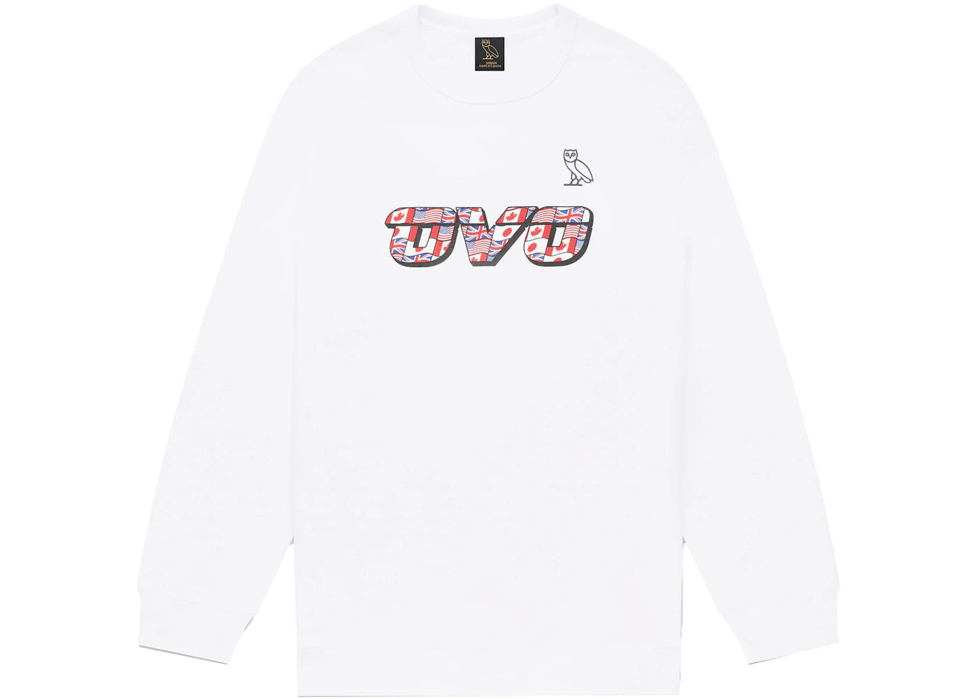 OVO Flag Runner Crewneck White