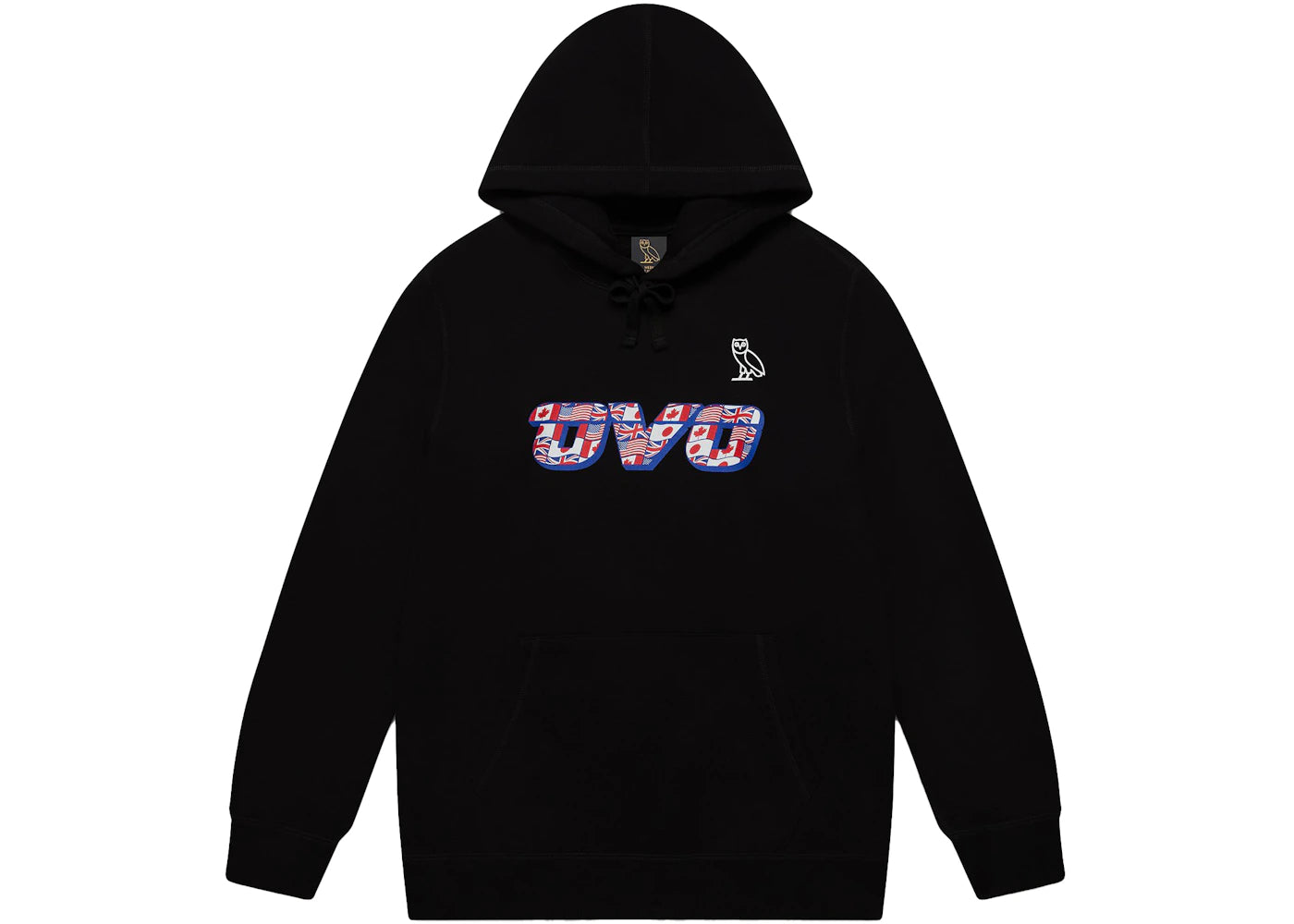 OVO Flag Runner Hoodie Black