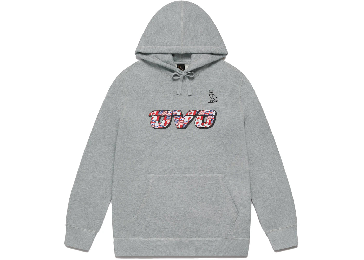 OVO Flag Runner Hoodie Heather Grey