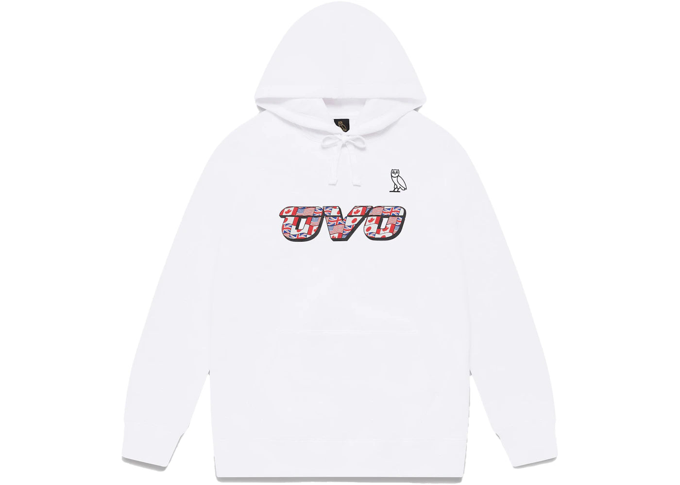 OVO Flag Runner Hoodie White