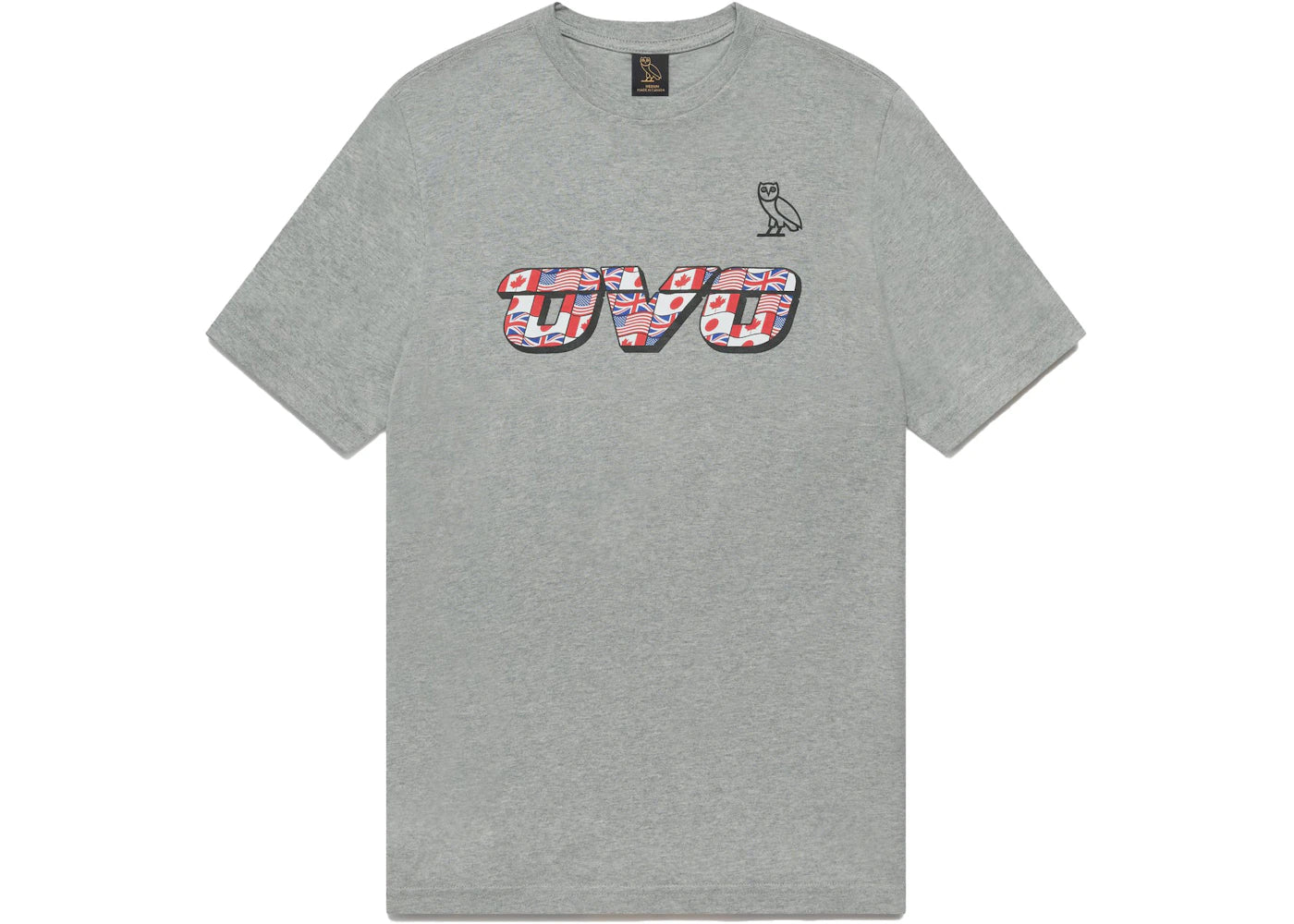 OVO Flag Runner T-shirt Heather Grey