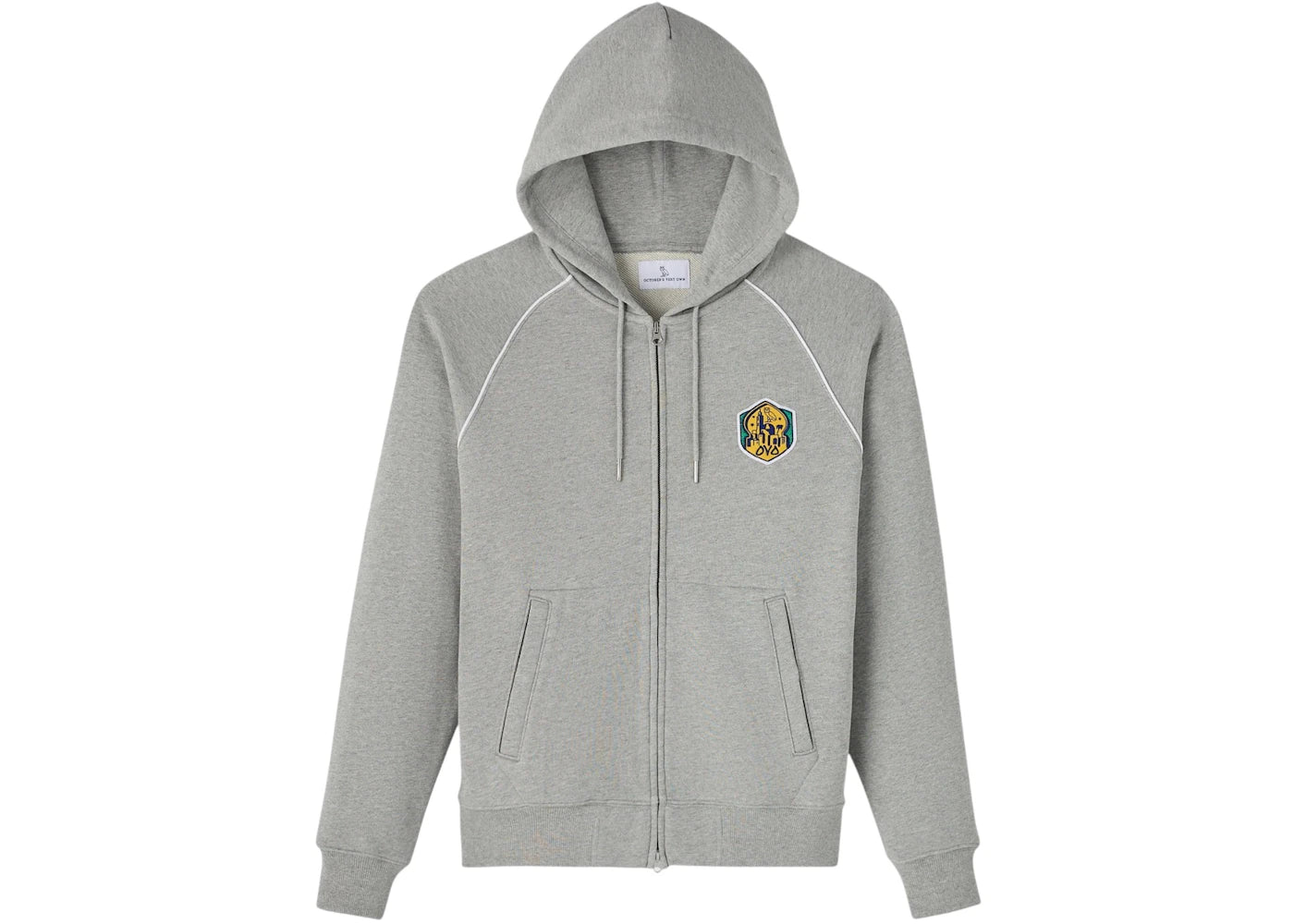 OVO Full-Zip Raglan Hoodie Heather Grey