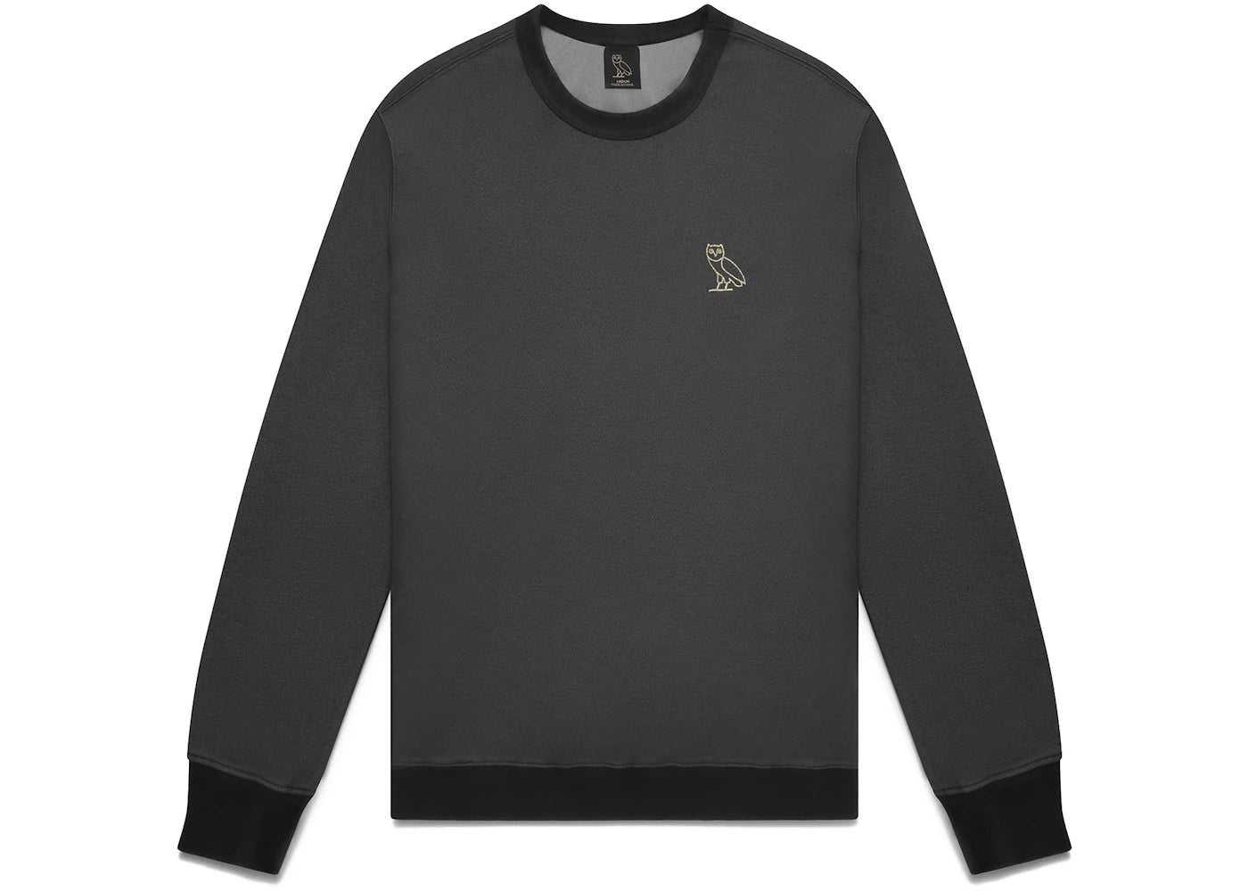 OVO Garment Dye Pique Crewneck Black