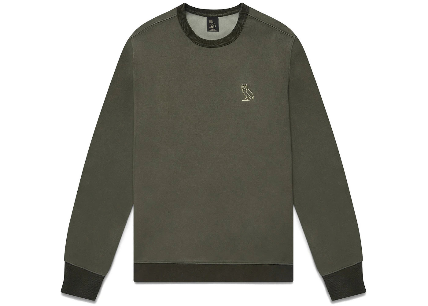 OVO Garment Dye Pique Crewneck Olive