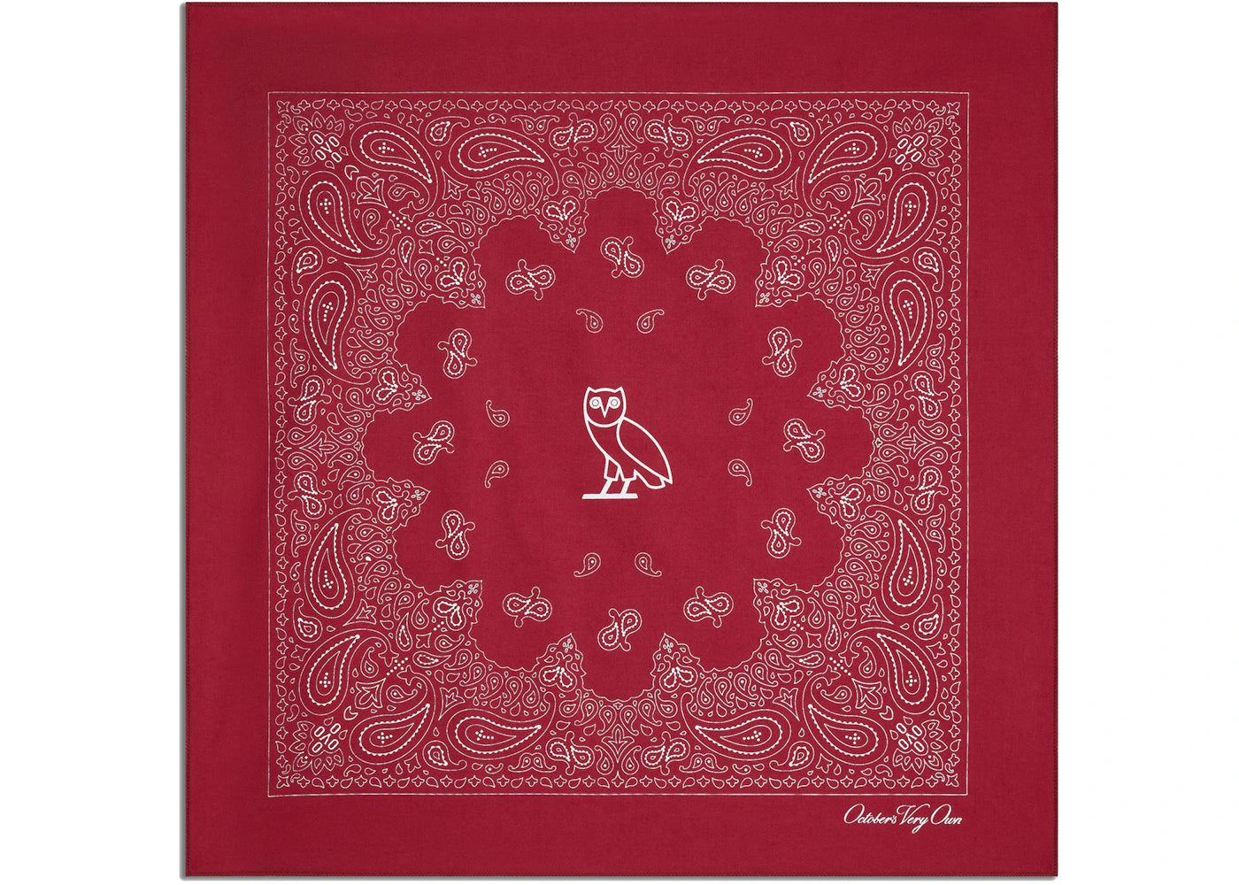 OVO Graphic Print Bandana Burgundy