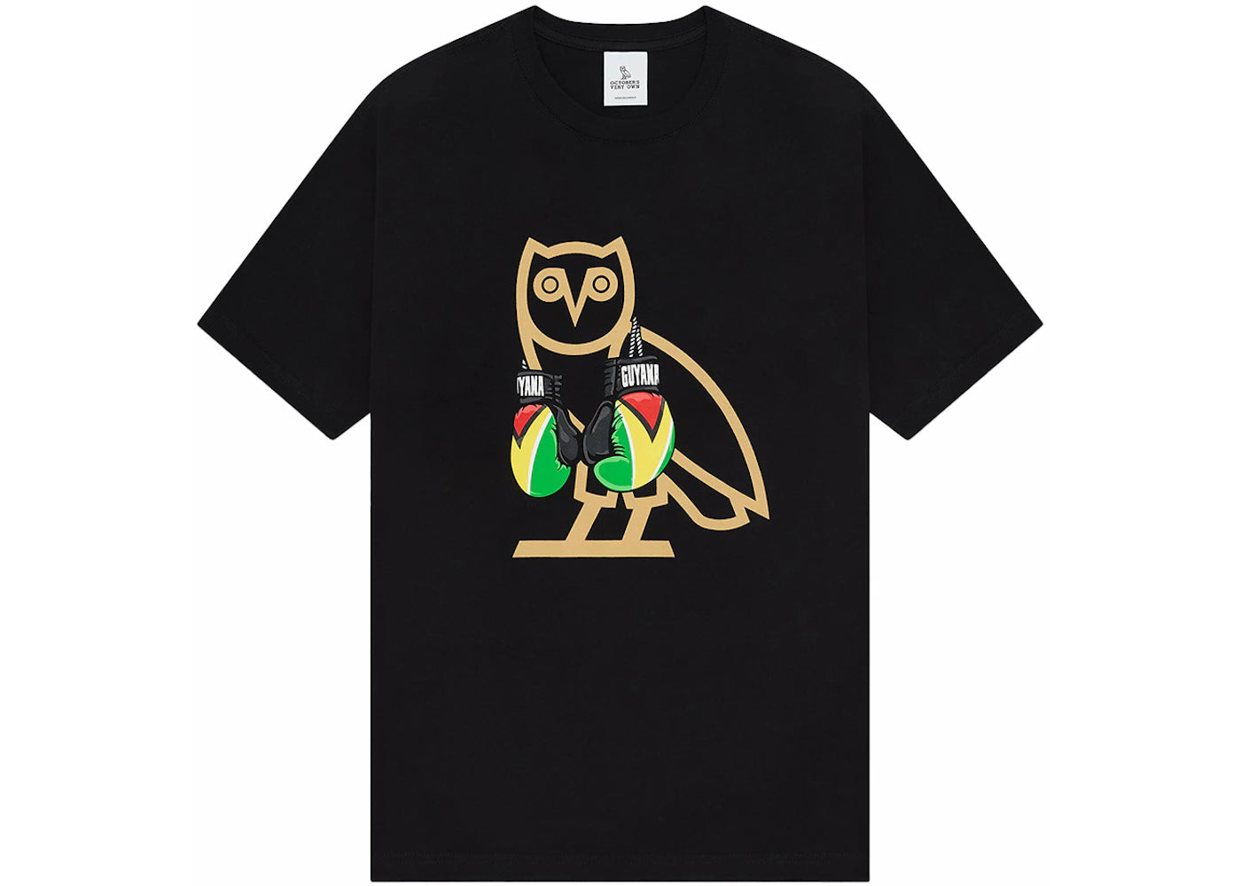 OVO Guyana Boxing Gloves OG Owl T-Shirt Black