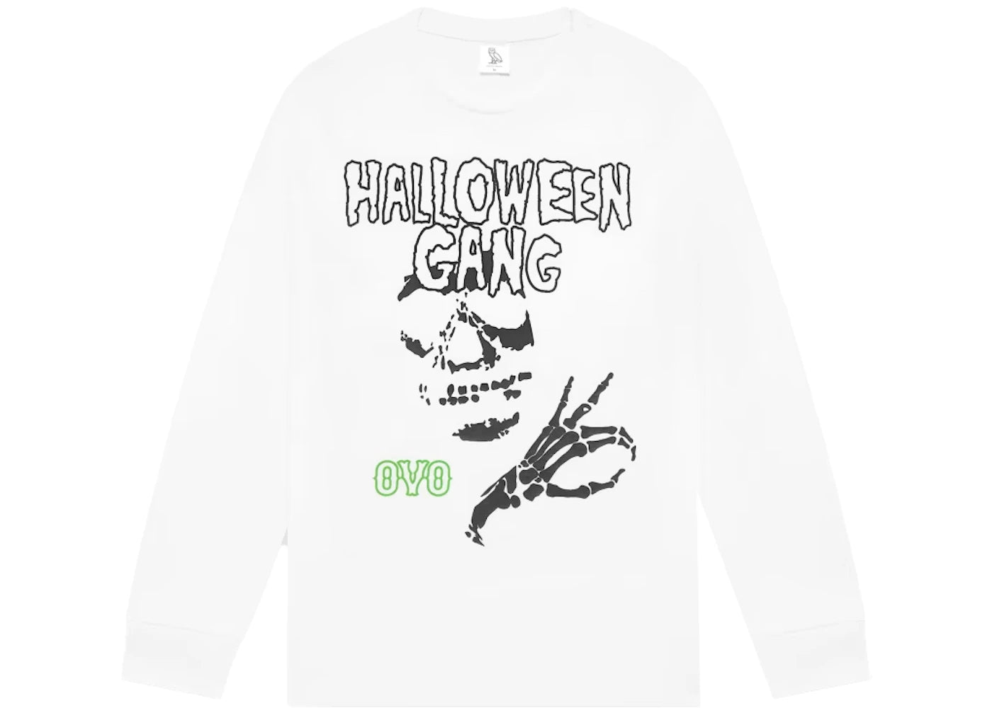 OVO Halloween Gang Longsleeve T-Shirt White