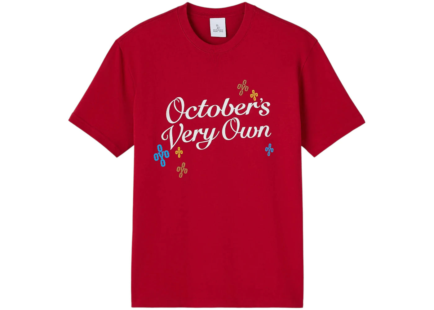 OVO Heavy Jersey Pom Pom Script Tee Garnet