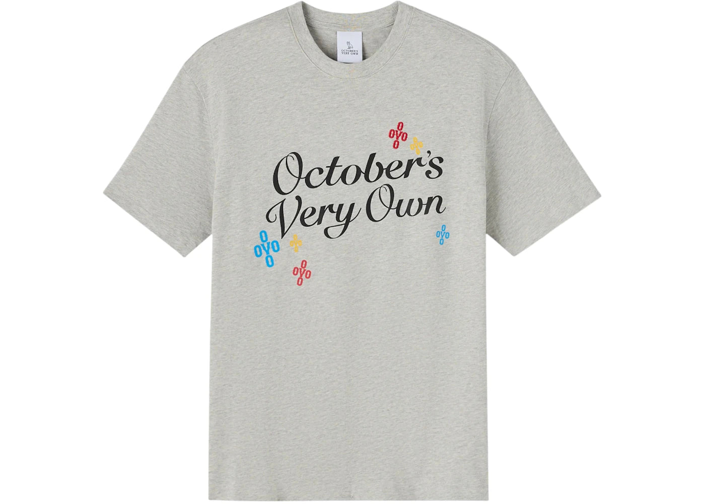 OVO Heavy Jersey Pom Pom Script Tee Heather Grey