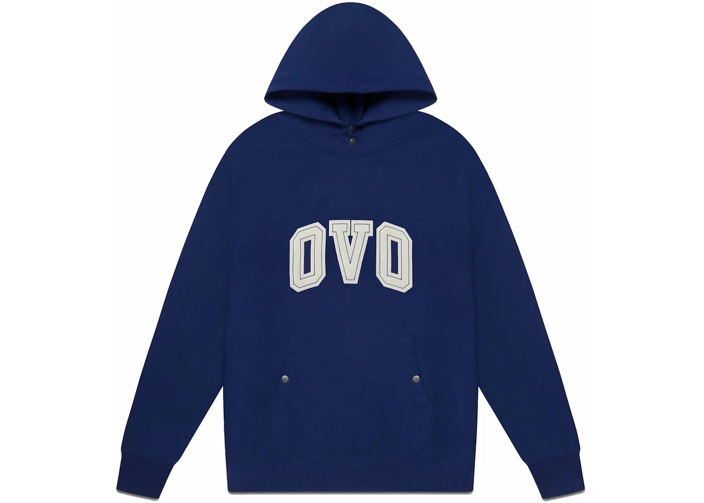 OVO Heavyweight Fleece Snap Hoodie Blue