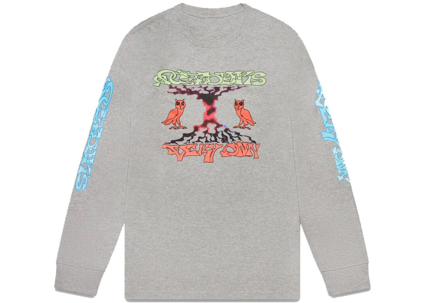 OVO Illusion Long Sleeve T-shirt Grey