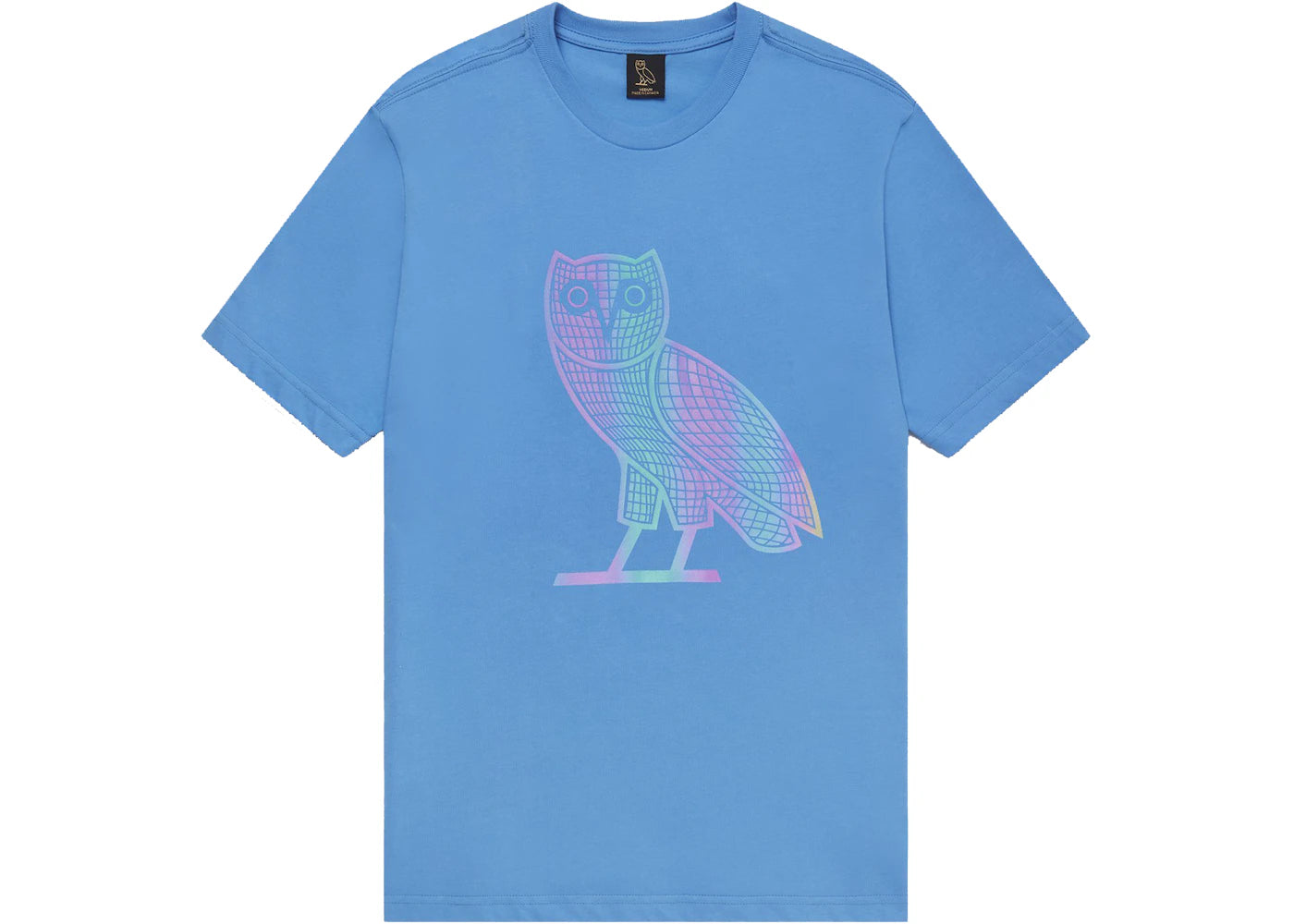 OVO Iridescent Grid Owl T-shirt Ocean