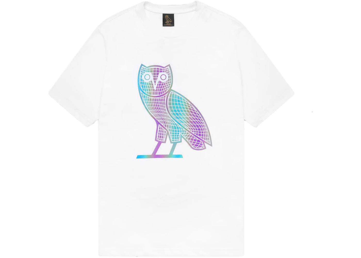 OVO Iridescent Grid Owl T-shirt White