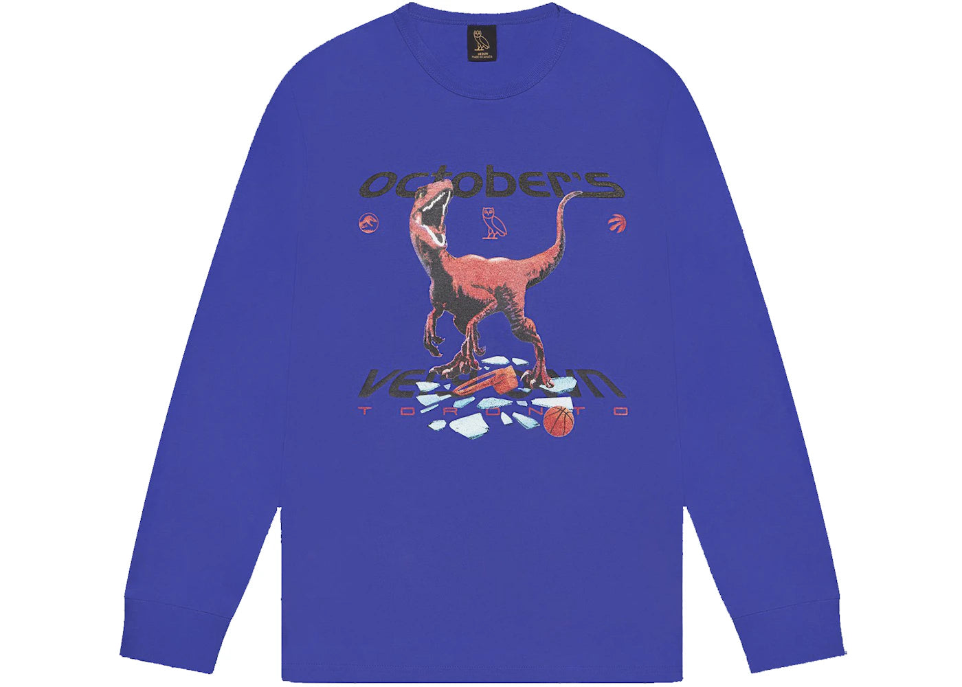 OVO Jurassic Park Longsleeve T-shirt Raptors Purple