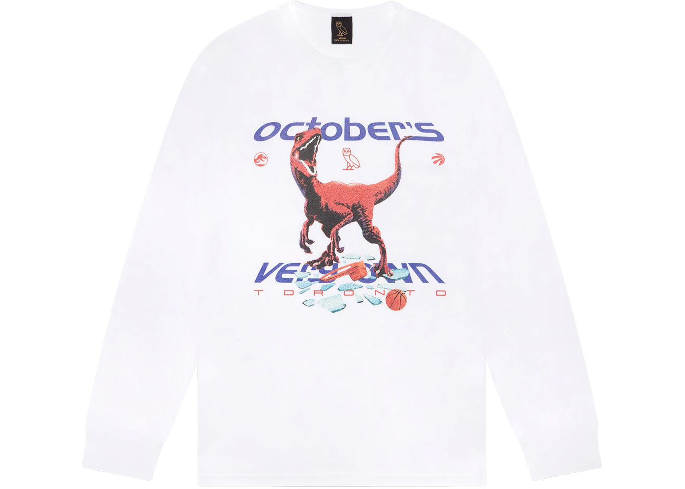 OVO Jurassic Park Longsleeve T-shirt White