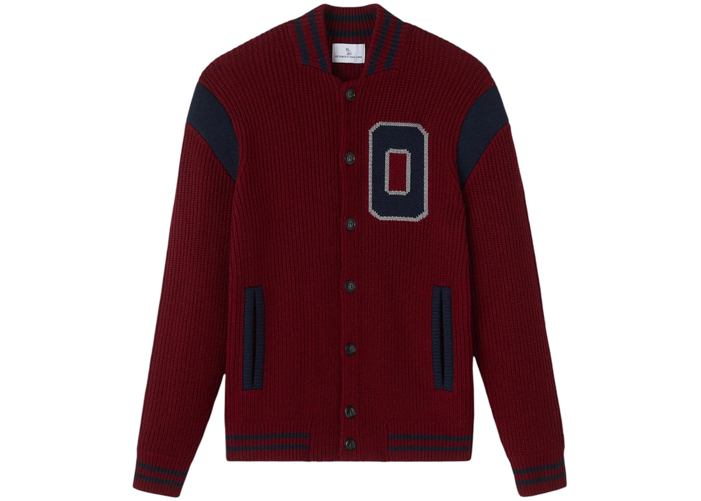 OVO Knit Varsity Jacket Wine