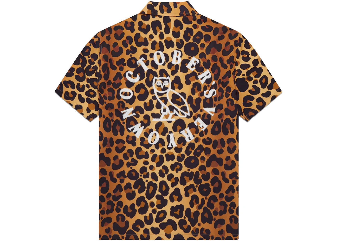 OVO Leopard Print Camp Shirt Orange