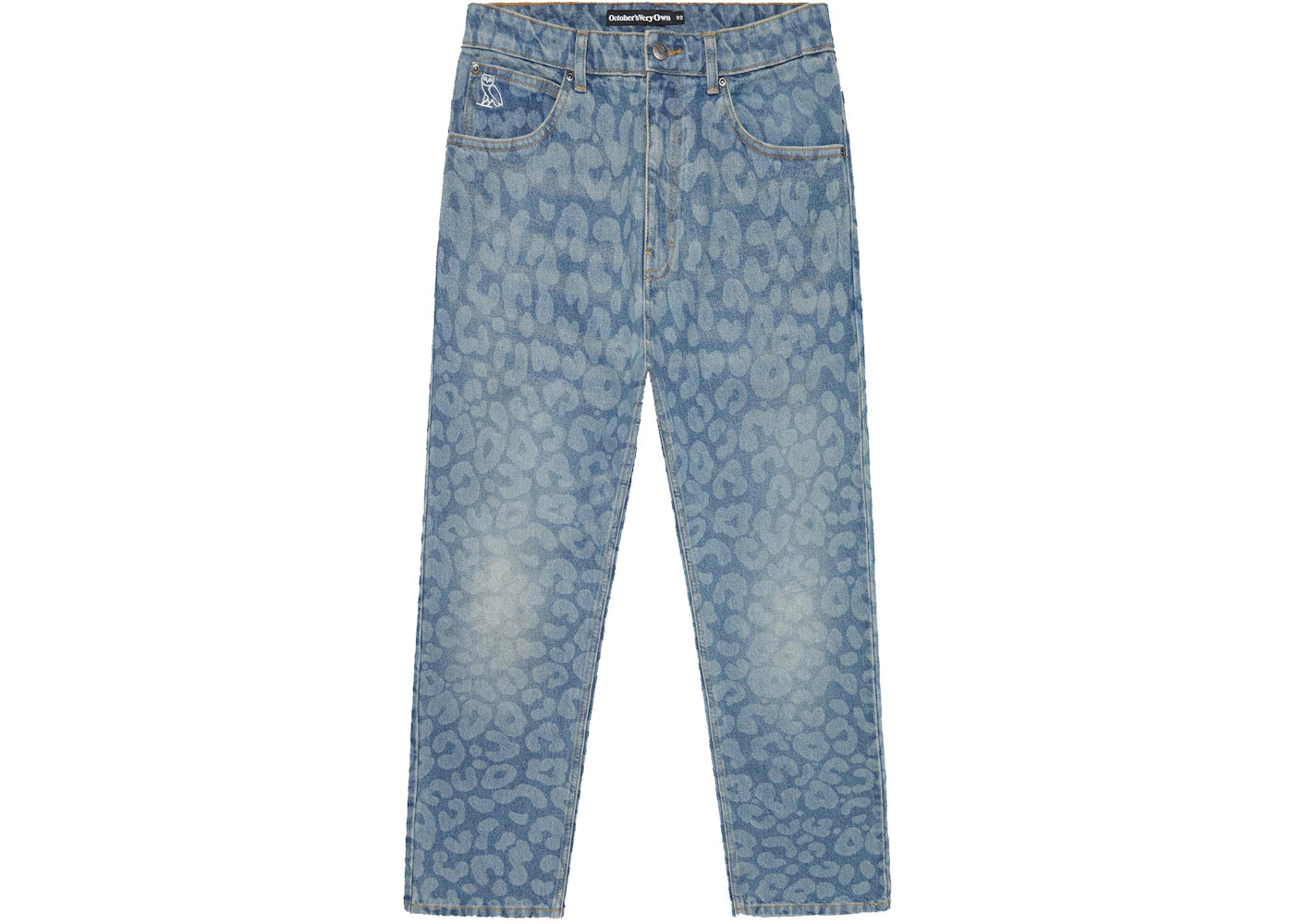 OVO Leopard Print Denim Light Indigo