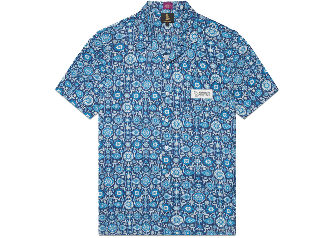 OVO Liberty Floral Camp Shirt Blue