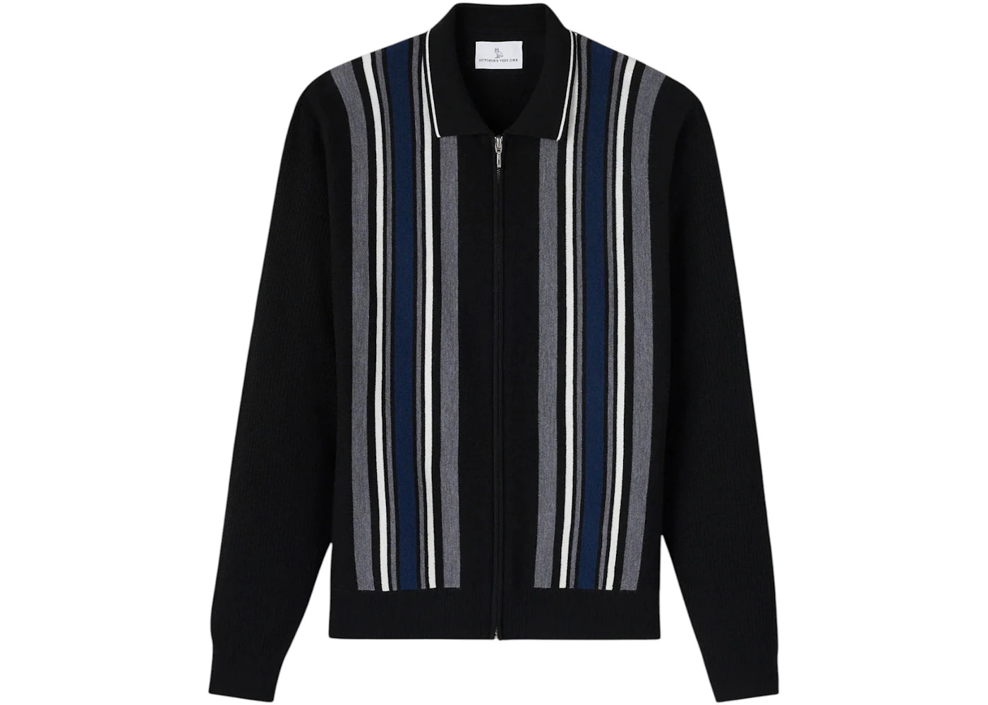 OVO Lightweight Merino Full-Zip Cardigan Black