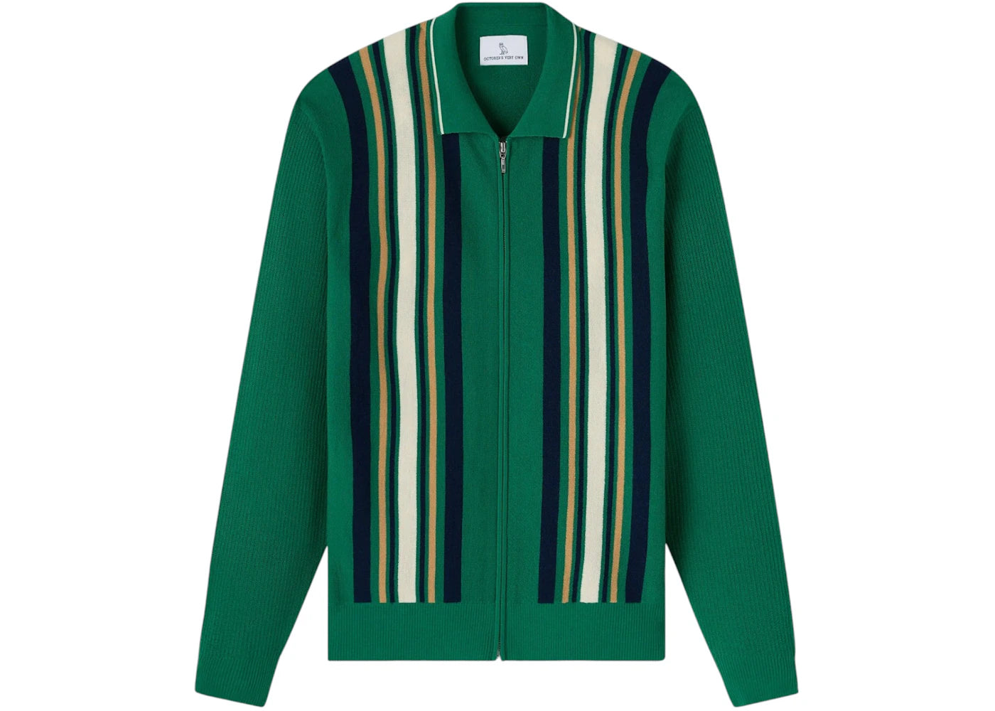 OVO Lightweight Merino Full-Zip Cardigan Green