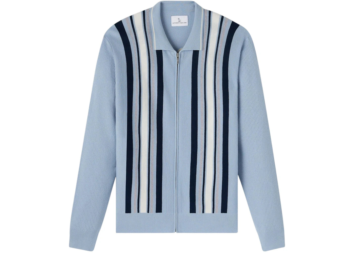 OVO Lightweight Merino Full-Zip Cardigan Light Blue