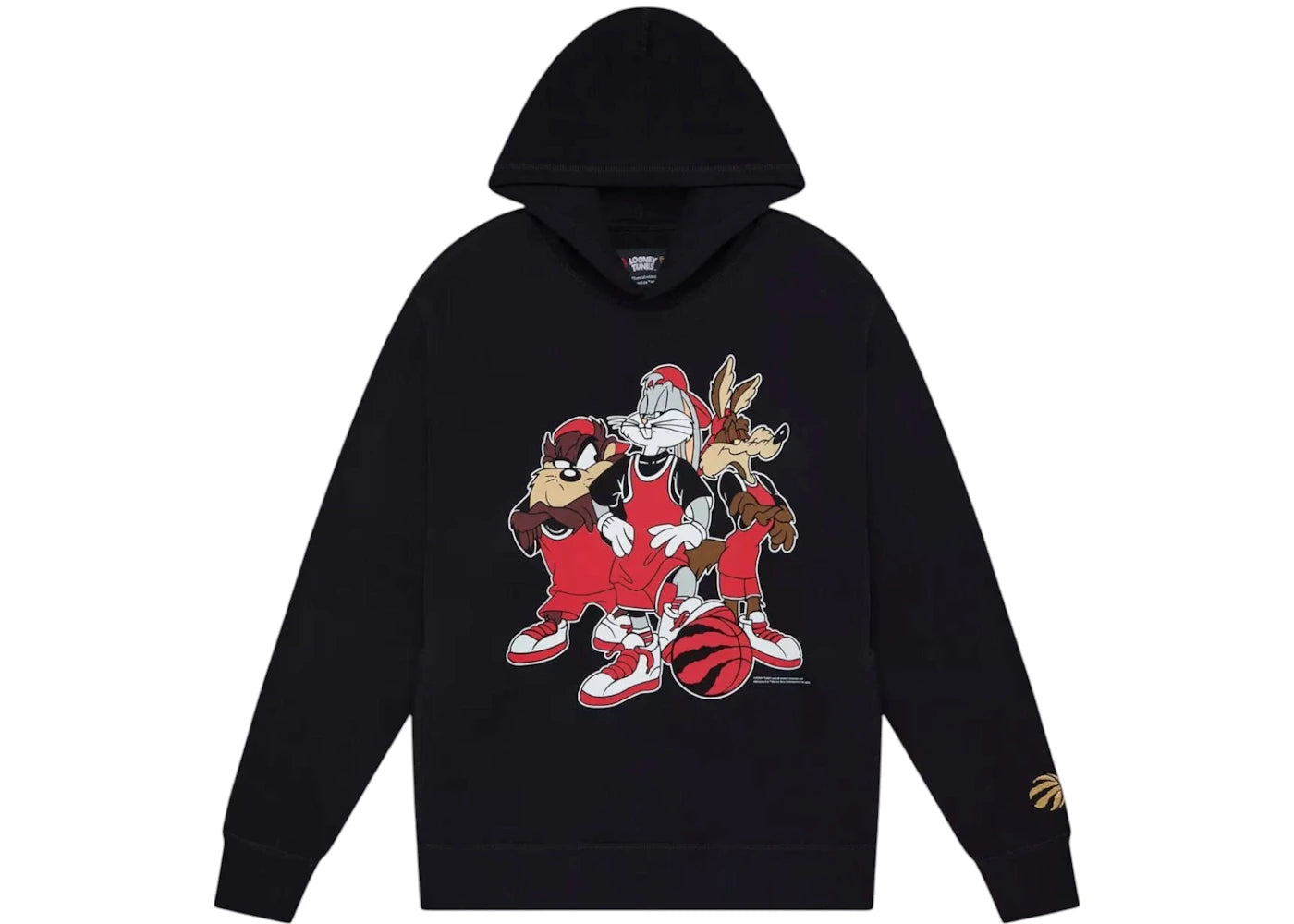 OVO Looney Tunes x Toronto Raptors 3 on 3 Basketball Hoodie Black ...