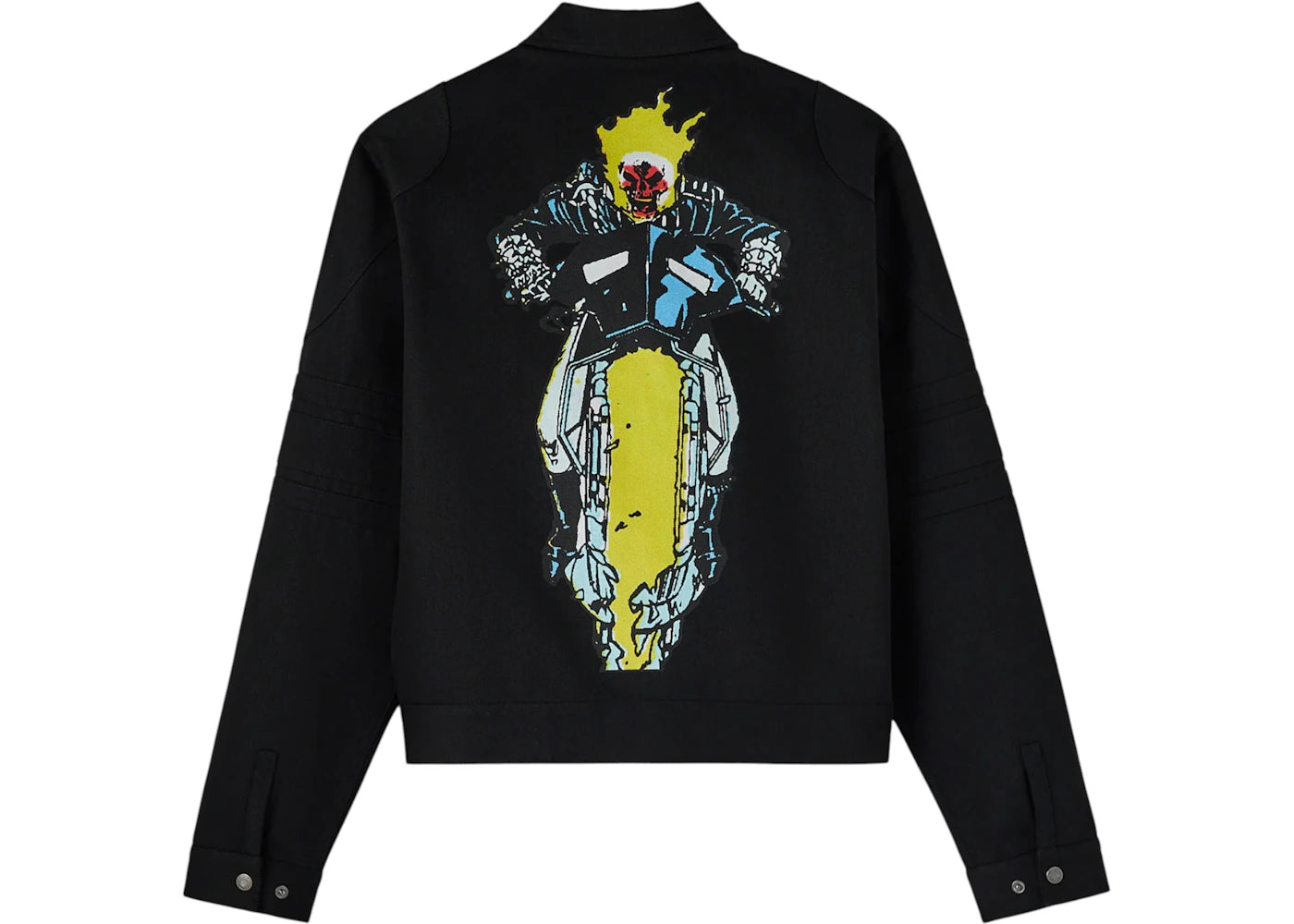 OVO Marvel Ghost Rider Denim Moto Jacket Black Rigid