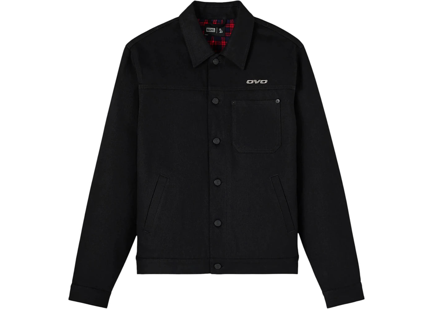 OVO Marvel Weapon X Denim Trucker Jacket Black Rigid