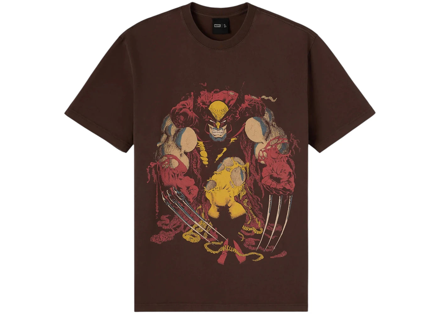 OVO Marvel Wolverine Masthead Tee Fade Out Brown