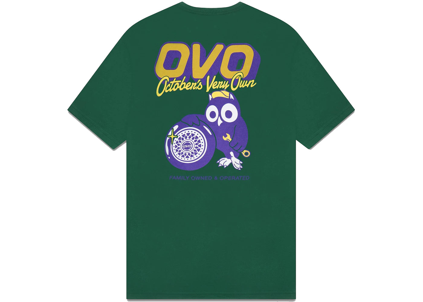 OVO Mechanic Owl T-shirt Evergreen