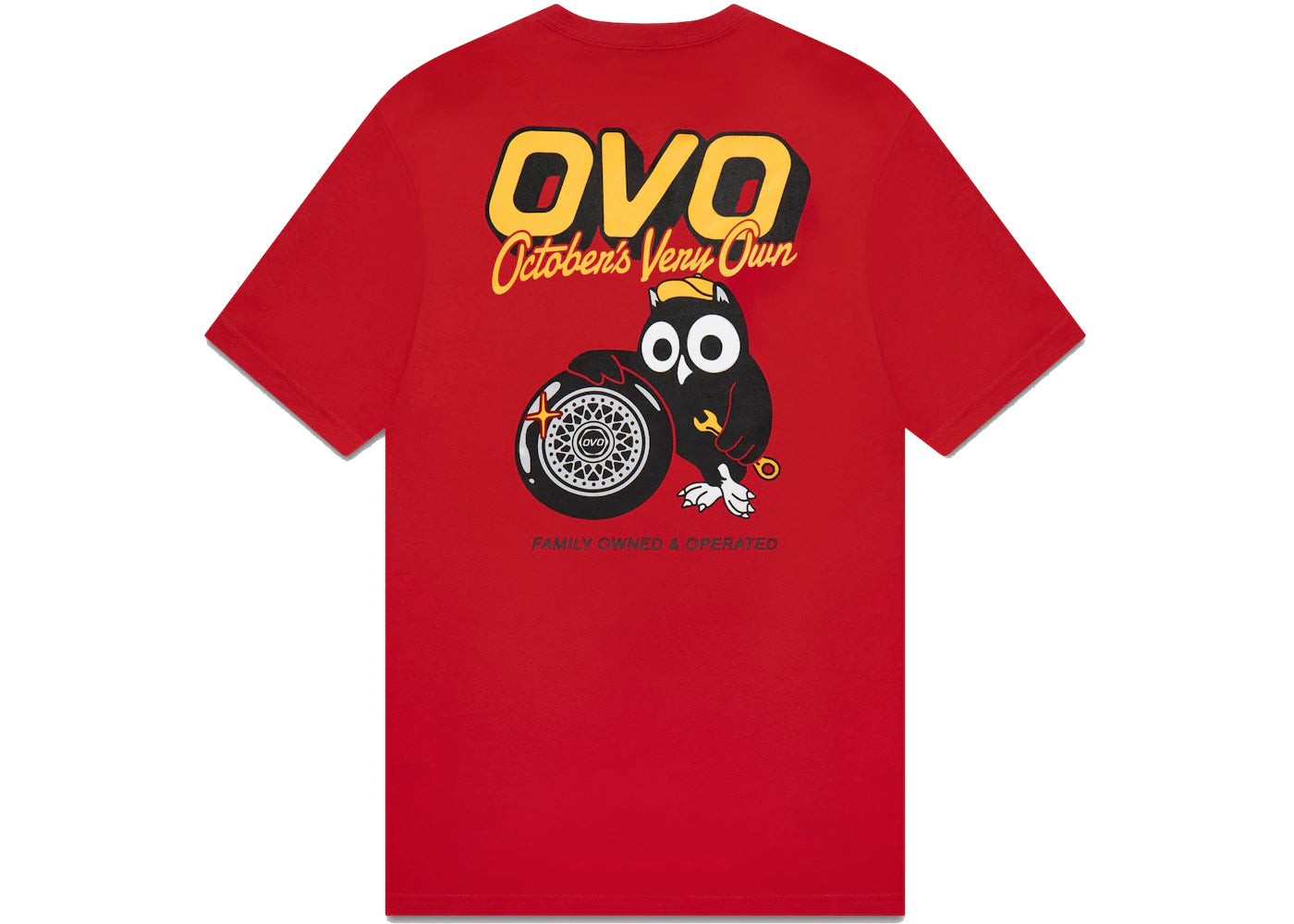 OVO Mechanic Owl T-shirt Red