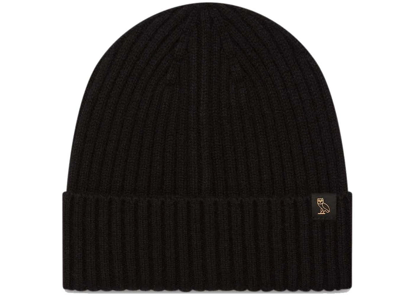 OVO Merino Wool Ribbed Beanie Black